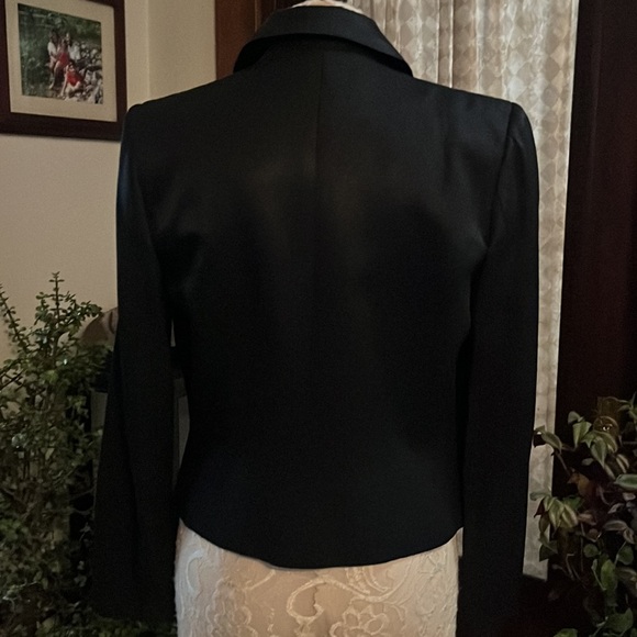 Rare! Henri Bendel - New York smooth crisp black zipper jacket - vintage class - Picture 11 of 12